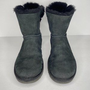 Ugg Mini Bailey Bow 2 Black Size 9